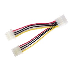 OEM Molex Power 4pin -> 2 Molex Power 4pin M/F tápkábel