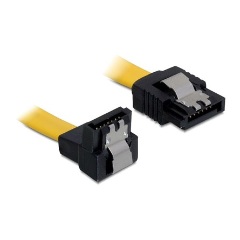 Delock SATA F/F adatkábel 0.3m le/egyenes sárga