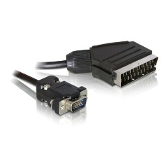 Delock Scart -> VGA M/M video jelkábel 2m fekete