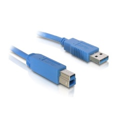 Delock USB-A 3.0 -> USB-B 3.0 M/M adatkábel 1.8m kék