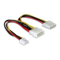 Delock Molex Power 4pin -> Molex Power 4pin Floppy Power M/F adapter