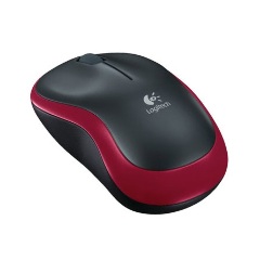 Logitech M185 nano optikai vezeték nélküli notebook egér fekete-piros