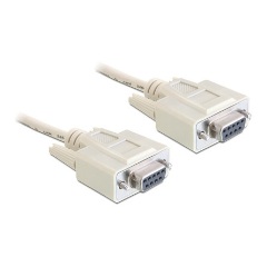 Delock Serial RS-232 F/F adatkábel 3m Null modem fehér