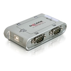 Delock USB-A 2.0 -> 4db Serial RS-232 M/M adapter