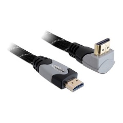 Delock HDMI 1.4 - HDMI 1.4 M/M video kábel 3m egyenes/90°