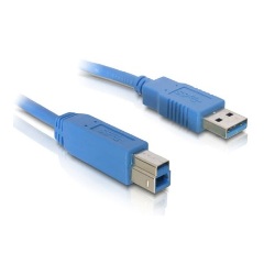 Delock USB-A 3.0 -> USB-B 3.0 M/M adatkábel 1m kék