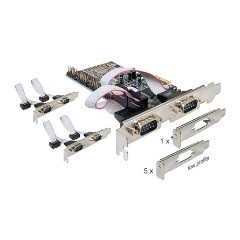 Delock PCI-E x1 - 6 soros port IO vezérlő