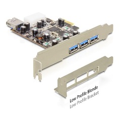 Delock PCI-E x1 - 3+1 portos USB3.0 IO vezérlő