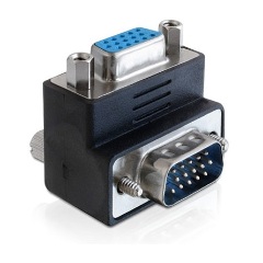 Delock VGA M/F adapter 270° fekete