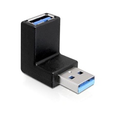 Delock USB-A 3.0 - USB-A 3.0 M/F adapter 90°-os csatlakozó