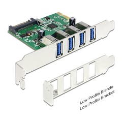 Delock PCI-E x1 - 4 portos USB3.0 IO vezérlő