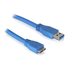 Delock USB-A 3.0 -> USB-B 3.0 micro M/M adatkábel 3m kék