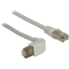 Delock RJ45 CAT6 SSTP - RJ45 CAT6 SSTP M/M adatkábel 0.5m szürke egyenes/90°