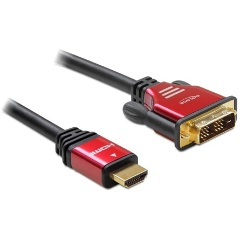 Delock kétirányú  HDMI <-> DVI-D M/M video kábel 3m fekete