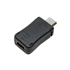 LogiLink USB-B 2.0 micro -> USB-B 2.0 mini M/F adapter fekete