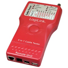 LogiLink kábelteszter 5 in 1 piros