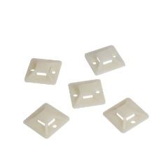 LogiLink 20x20mm öntapadós kábelkötegelő tartó fehér 100db