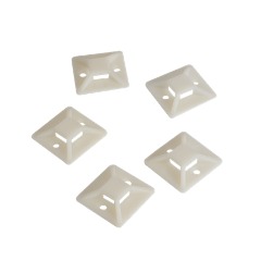 LogiLink 30x30mm öntapadós kábelkötegelő tartó fehér 100db