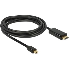Delock Displayport mini -> HDMI M/M video jelkábel 2m fekete Delock Displayport mini -> HDMI M/M video jelkábel 2m fekete