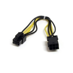 StarTech Power 6pin M/F tápkábel hosszabbító 0.2m