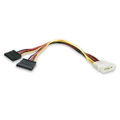 StarTech Molex Power 4pin -> SATA Power 15pin M/F tápkábel 0.3m