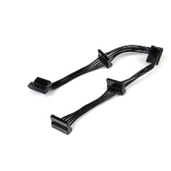 StarTech SATA Power 15pin -> 4db SATA Power 15pin M/F tápkábel 0.4m fekete