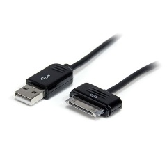 StarTech Samsung 30pin -> USB-A 2.0 M/M adatkábel 3m fekete