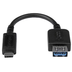 StarTech -> USB-A 3.2 Gen 1 M/F adapter 0.15m fekete