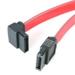 StarTech SATA 3 F/F adatkábel 0.3m egyenes/90° piros