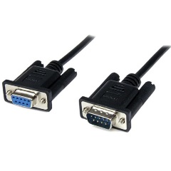StarTech Serial RS-232 M/F adatkábel 1m Null Modem fekete