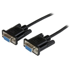 StarTech Serial RS-232 F/F adatkábel 1m Null Modem fekete