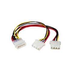 StarTech Molex Power 4pin -> 2db Molex Power 4pin M/F tápkábel 0.2m