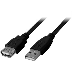 Goobay USB-A 2.0 - USB-A 2.0 M/F adatkábel hosszabbító 0.3m szürke