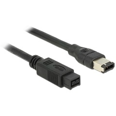 Delock FireWire 9pin -> Firewire 6pin M/M adatkábel 3m fekete