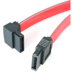 StarTech SATA 3 F/F adatkábel 0.15m egyenes/90° bal piros