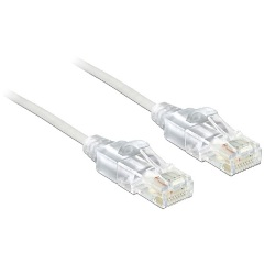 Delock RJ45 CAT6 UTP M/M adatkábel 0.5m slim fehér