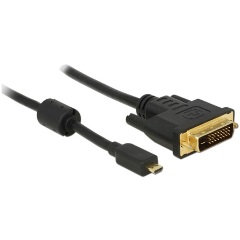 Delock HDMI micro D -> DVI-D M/M video jelkábel 1m fekete