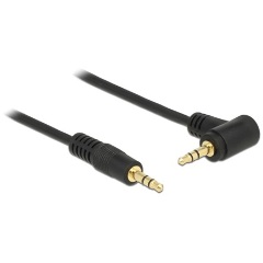 Delock Jack stereo 3,5mm M/M audio kábel 0.5m fekete