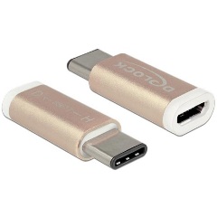 Delock USB-C -> USB-B 2.0 micro M/F adapter réz