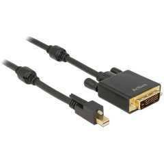 Delock Mini DisplayPort 1.2 -> DVI-D M/M aktív video kábel 1m fekete