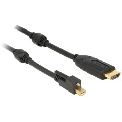 Delock Displayport mini -> HDMI M/M video jelkábel 2m 4K fekete