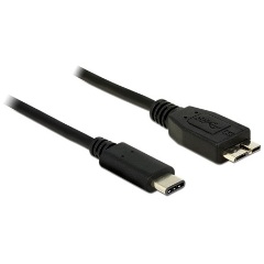 Delock USB-C -> USB-B 3.1 micro M/M adatkábel 1m fekete