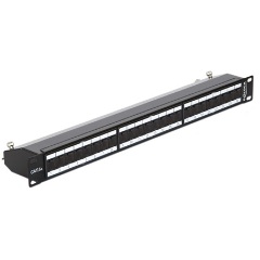 Delock 24 portos fekete 19" RJ45 Patch Panel