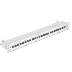 Delock 24 portos szürke 19" RJ45 Patch Panel