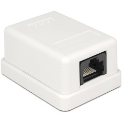 Delock Modular Wall Outlet 1 Port Cat.6 compact UTP