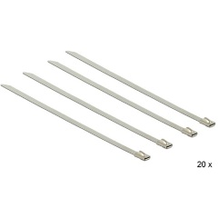 Delock 150x4,6mm rozsdamentes acél kábelkötegelő 20db