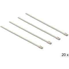 Delock 200x4,6mm rozsdamentes acél kábelkötegelő 20db