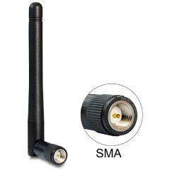 Delock WLAN 802.11 ac/a/h/b/g/n Antenna SMA 2 dBi omnidirectional antenna