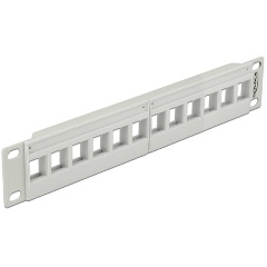 Delock 10" Keystone Patch Panel 12 port szürke