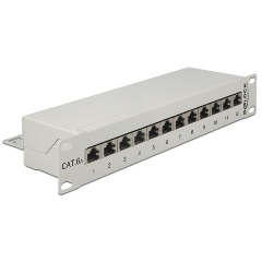 Delock 12 Port Cat.6A 10" RJ45 Patch Panel